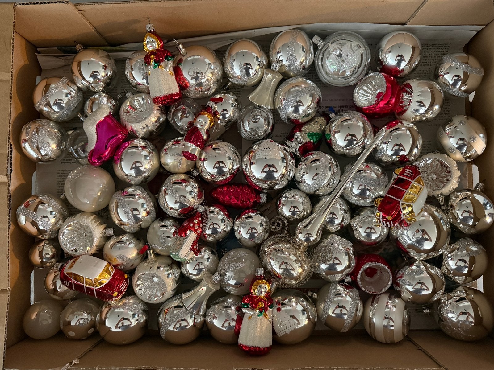 Lot retro kerstballen, kerstversiering., Diversen, Ophalen, Gebruikt