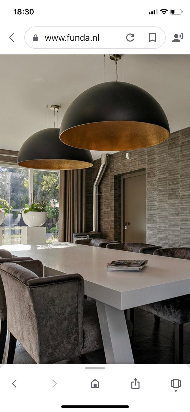 Duran hanglamp diameter 90 cm - Zwart met goud, Ophalen, Zo goed als nieuw, Overige materialen, E27 (groot)