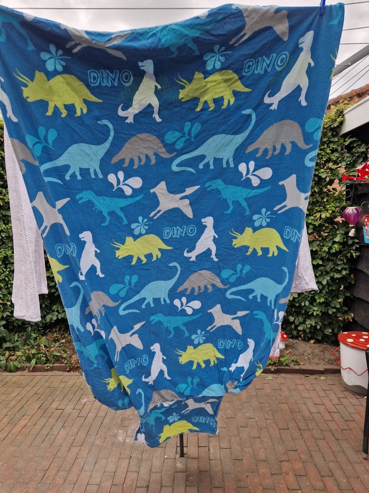 FLANELLEN DEKBEDOVERTREK DINOSAURUS DINO, Ophalen of Verzenden, Blauw, Jongetje, Dekbedovertrek