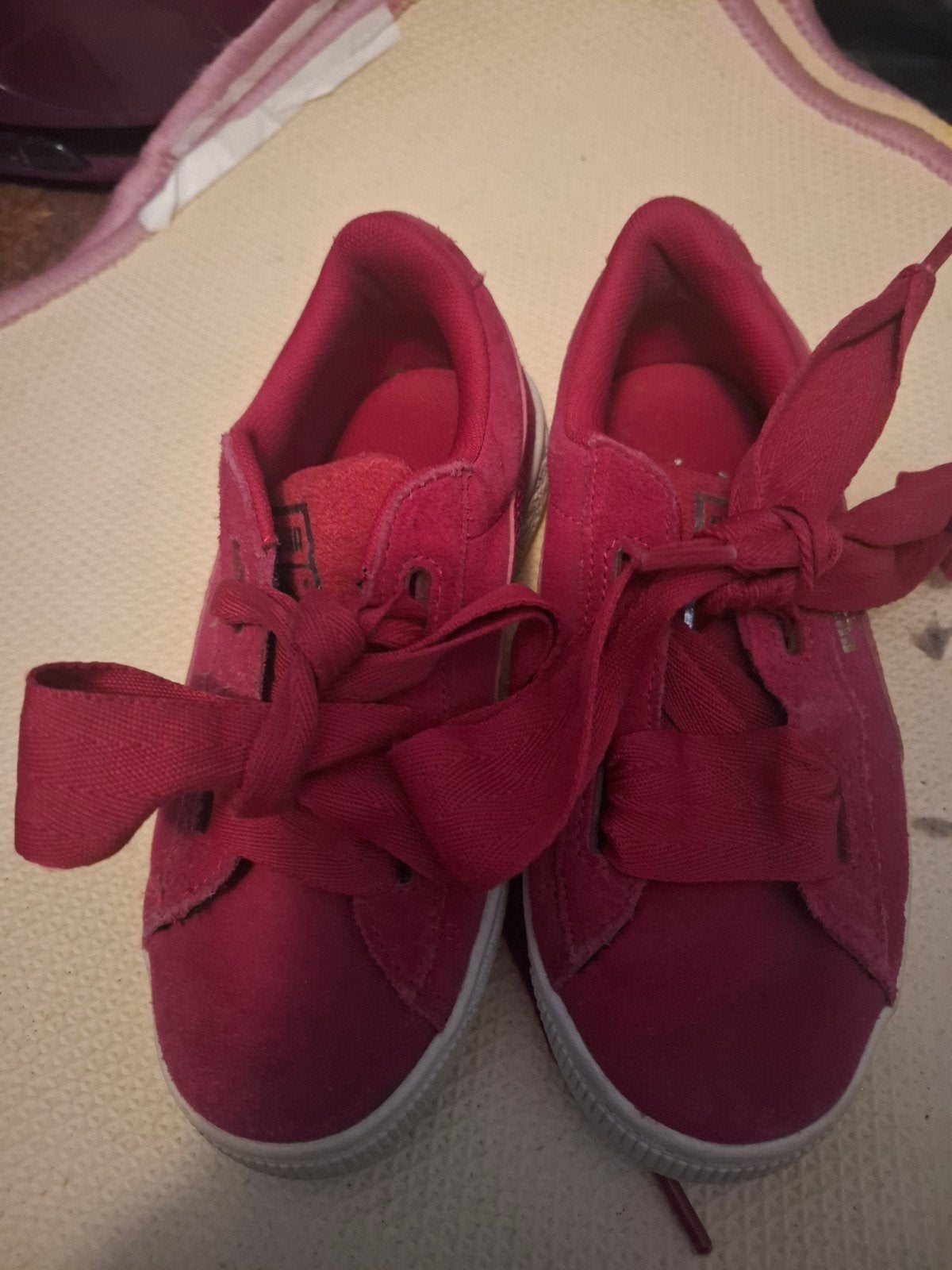 Puma suède sneakers roze maat 32, Ophalen, Gebruikt, Meisje, Puma