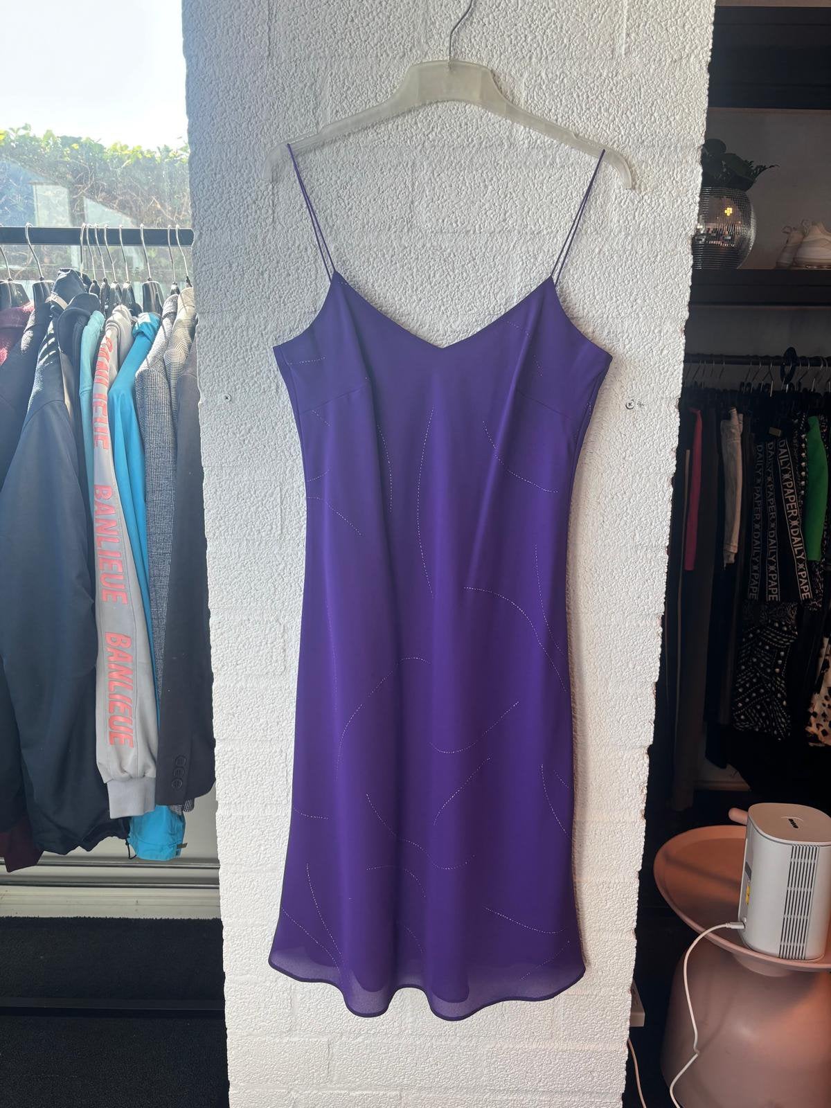 Vintage slipdress paars maat 40, Ophalen of Verzenden, Zo goed als nieuw