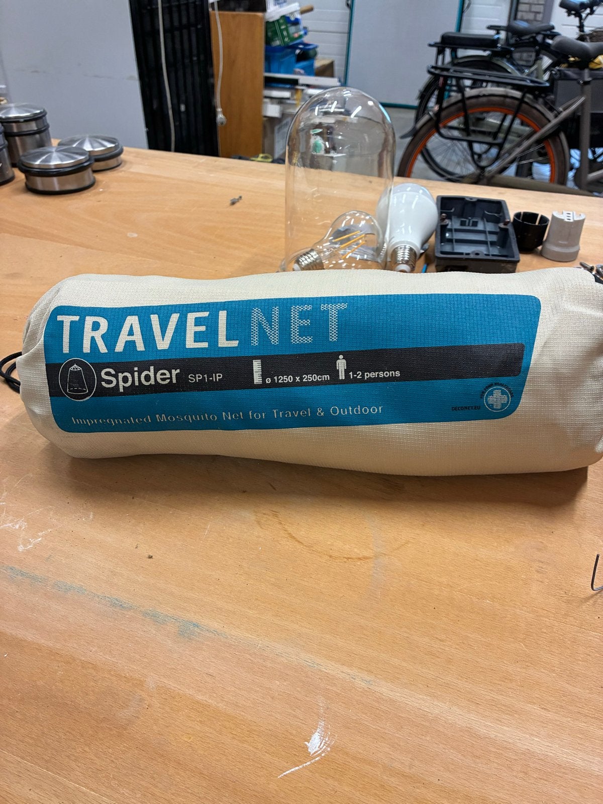 TravelNet Spider SP1-IP klamboe 1-2 personen, Caravans en Kamperen, Kampeeraccessoires, Ophalen, Zo goed als nieuw