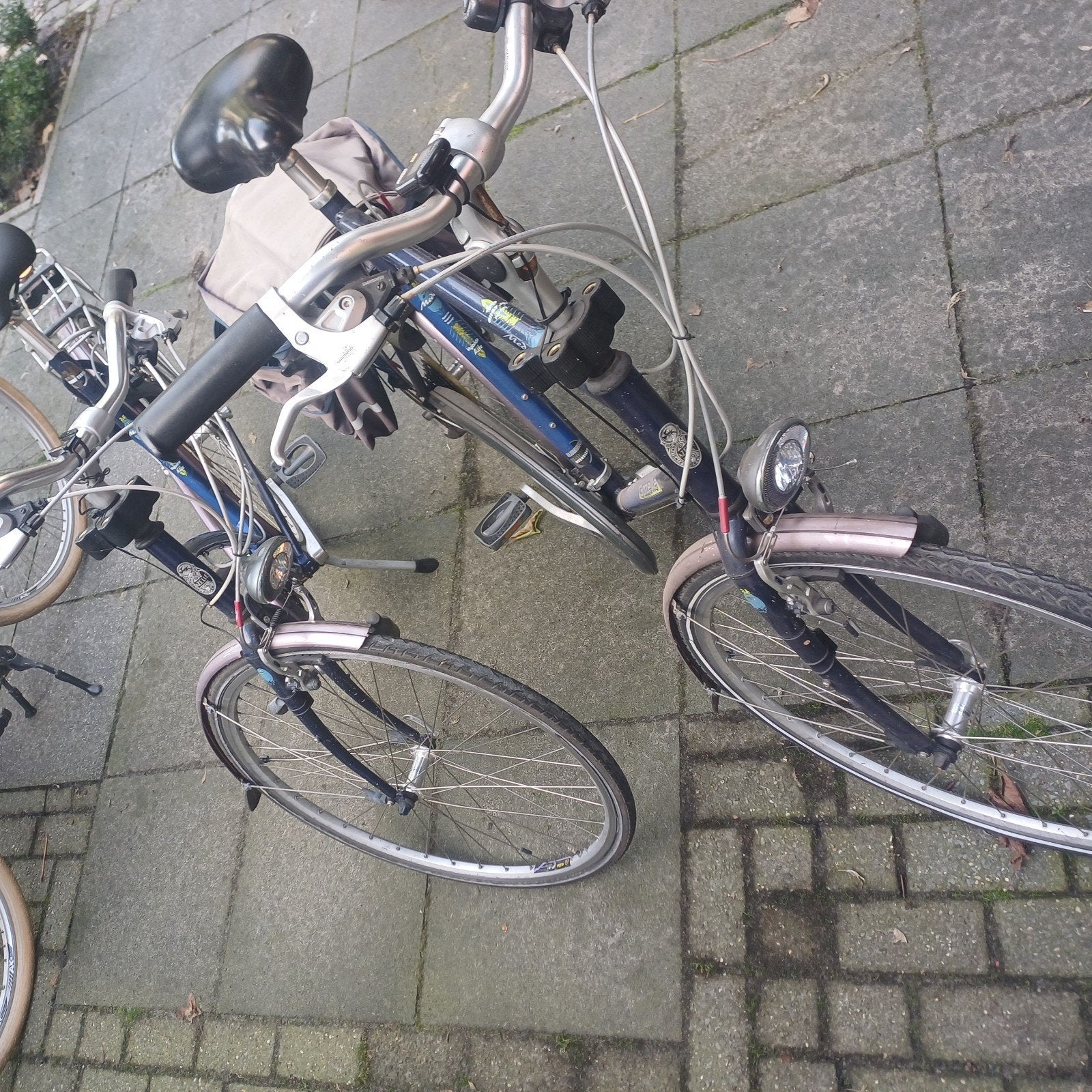 gazelle medeo fietsen dames en heren, Ophalen, Gebruikt, Velgrem, Versnellingen