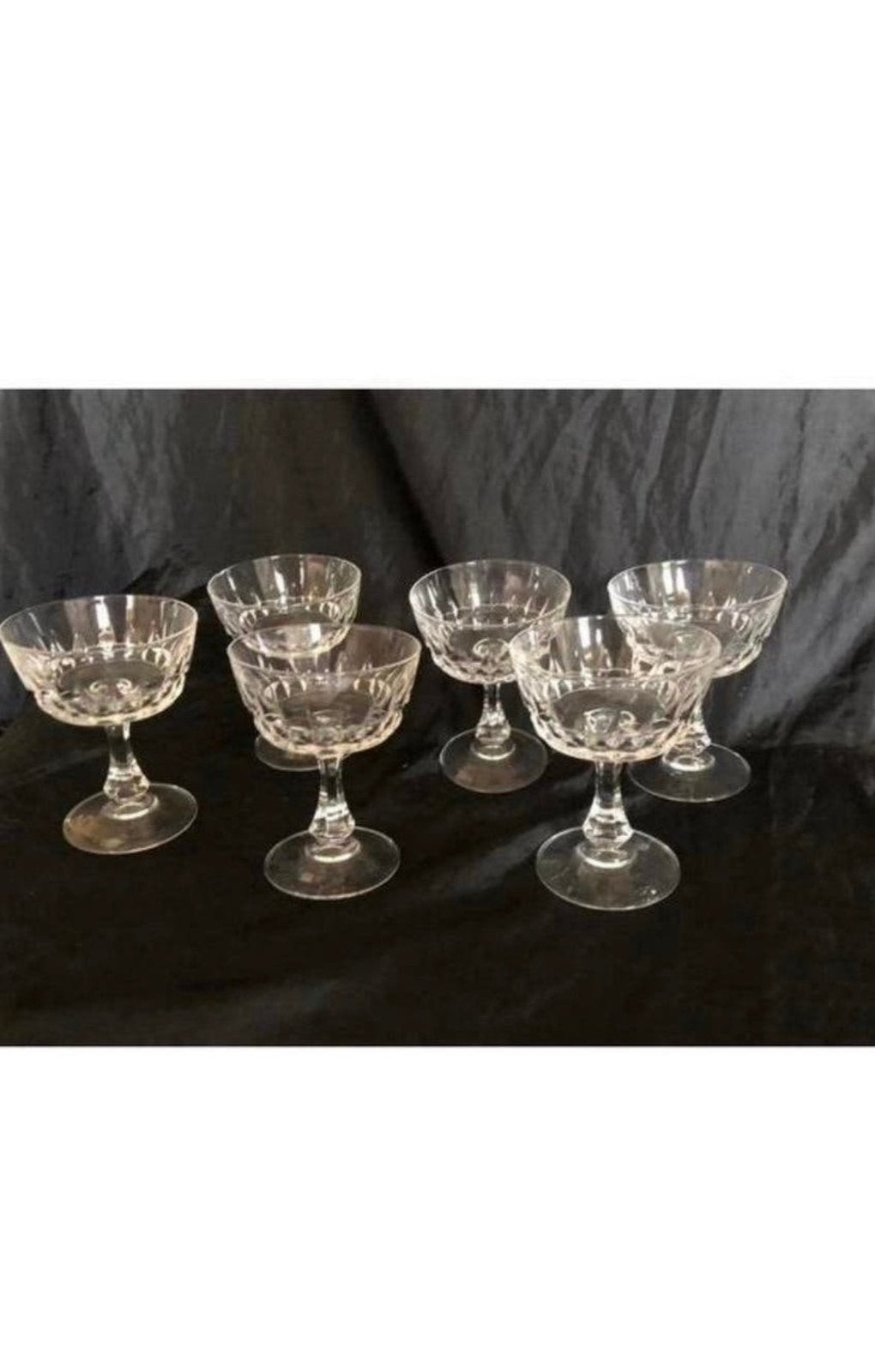 6 x Cristal D ‘ Arques CHANTELLE  coupes glazen, Antiek en Kunst, Ophalen