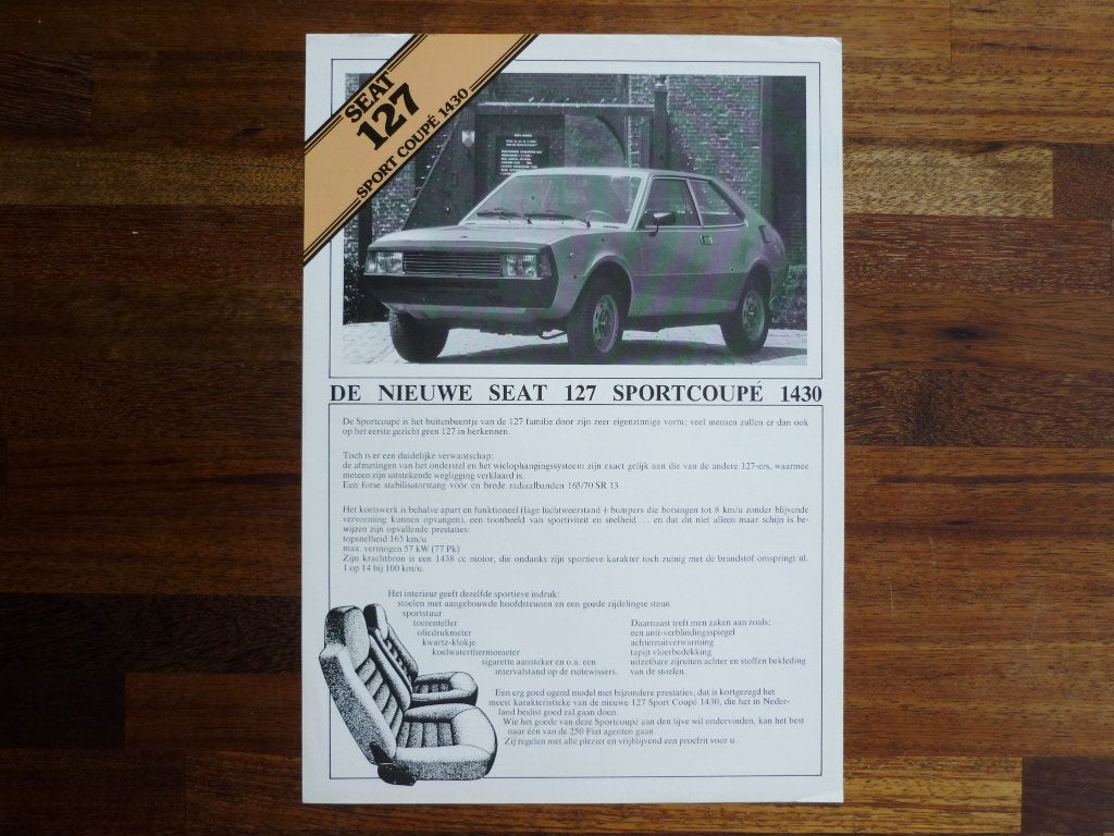 Seat 127 Sportcoupé (1978), Ophalen of Verzenden, Nieuw, Overige merken