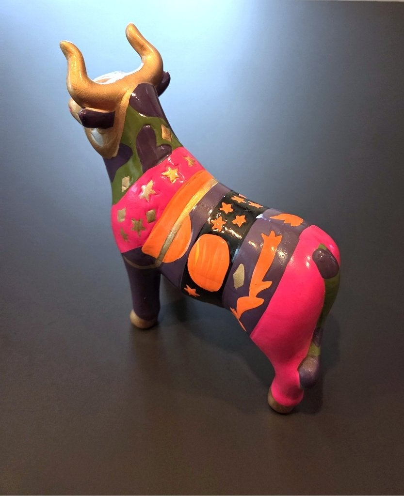 STIER - KERAMIEK - ALLOVER PRINT, Ophalen of Verzenden, Zo goed als nieuw, Overige soorten, Opgezet dier