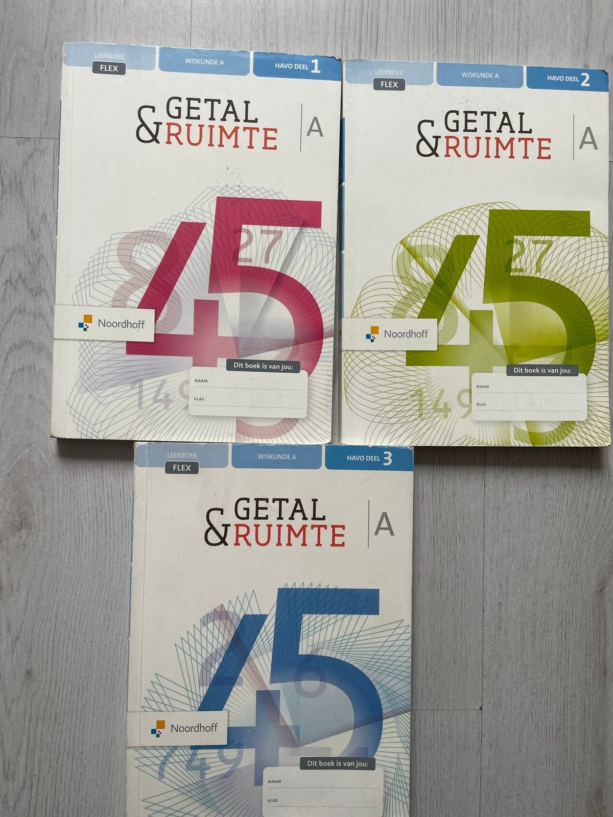 Getal & Ruimte Wiskunde A HAVO deel 1, 2 en 3, Ophalen of Verzenden, Gelezen, HAVO, Wiskunde A