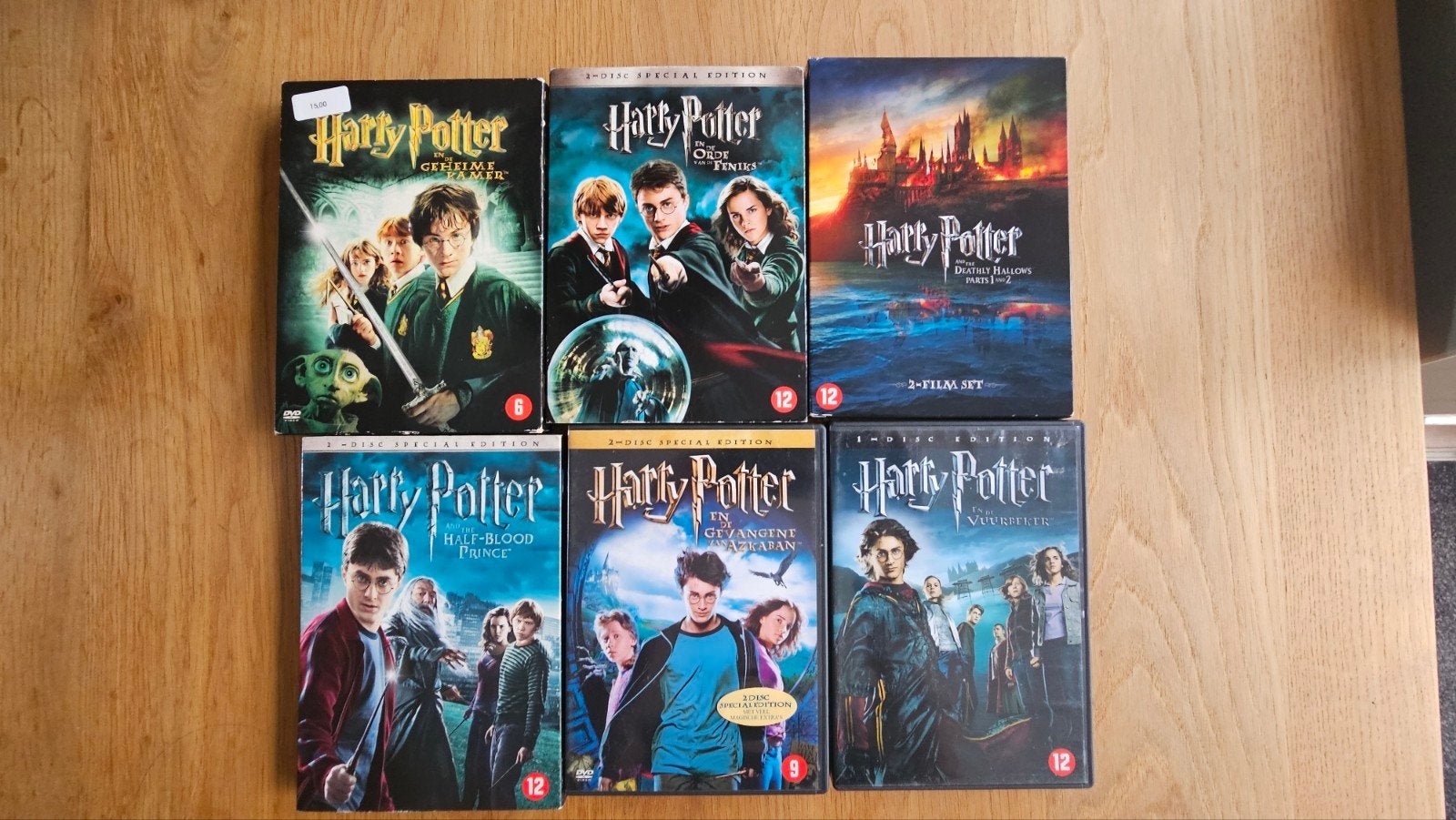 harry Potter 6 films  15,00 euro, Cd's en Dvd's, Vanaf 12 jaar, Ophalen of Verzenden, Zo goed als nieuw, Science Fiction en Fantasy