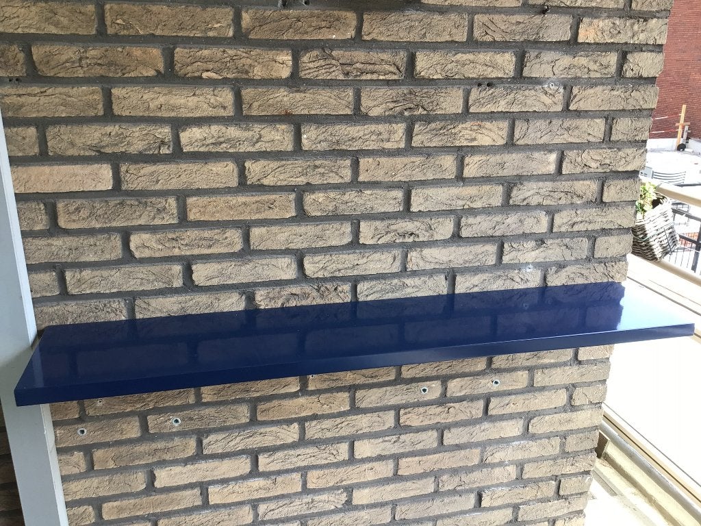Nette donkerblauwe wand- boekenplank, Huis en Inrichting, Ophalen of Verzenden, Zo goed als nieuw