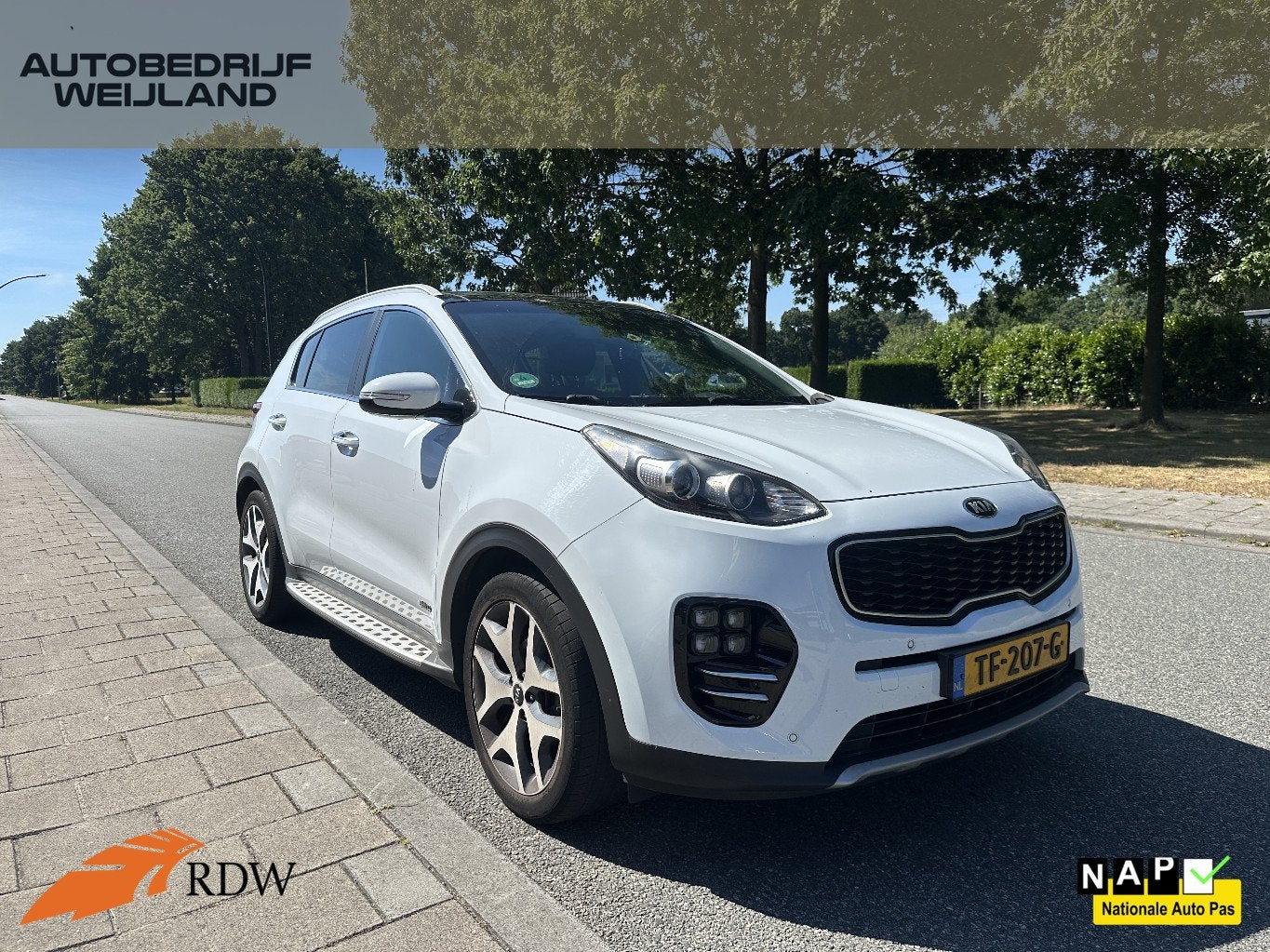 Kia Sportage 1.6 T-GDI 4WD GT-Line NIEUWSTAAT I GT-line I Tr, Auto's, Dealer onderhouden, Gebruikt, 4 cilinders, Wit