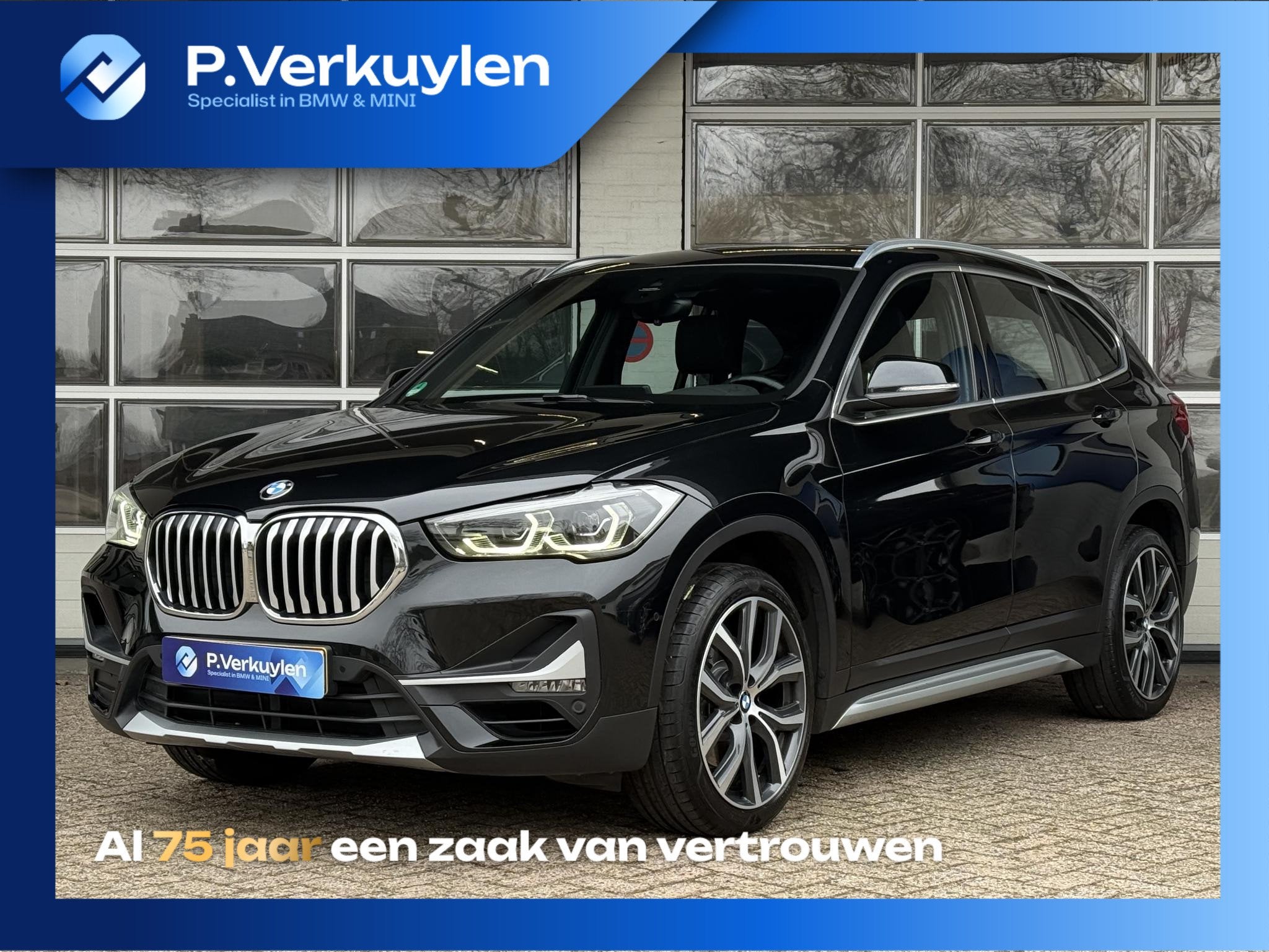 BMW X1 sDrive20i VDL Nedcar Edition | PANORAMA | 19 INCH LM, 1998 cc, Zwart, Bedrijf, SUV of Terreinwagen