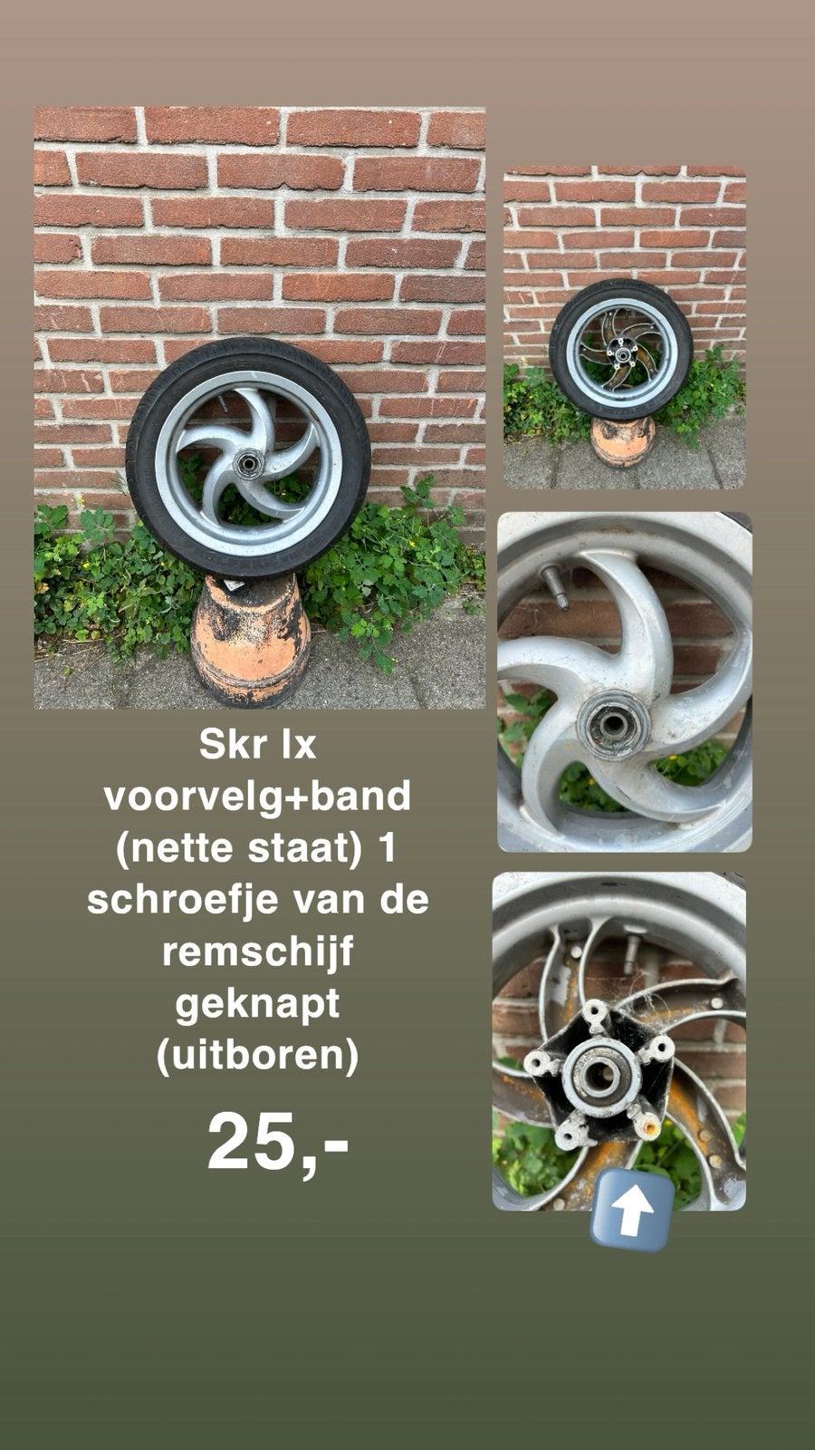 Piaggio skipper lx voorvelg, Motoren, Ophalen of Verzenden