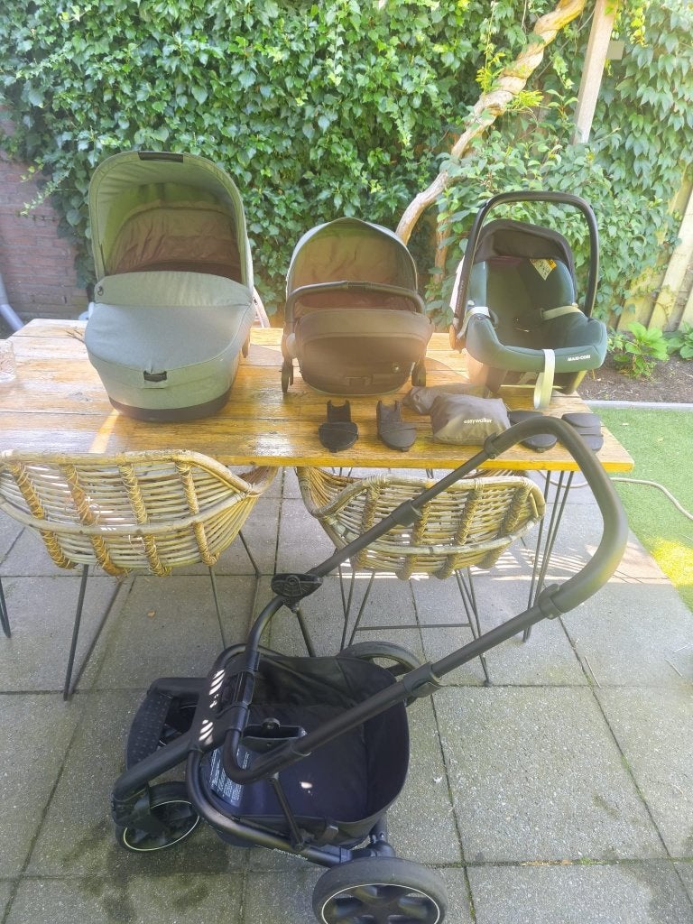 Easy Walker Harvey 3 complete set. Forest Green, Verstelbare duwstang, Zo goed als nieuw, Ophalen, Kinderwagen