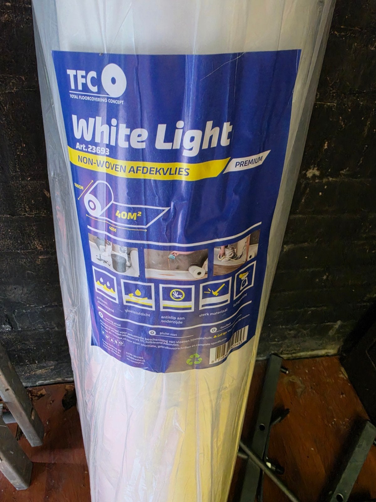 Stucloper FC White Light Afdekvlies Premium 40m² Kwabo, Doe-het-zelf en Verbouw, Ophalen of Verzenden, Nieuw