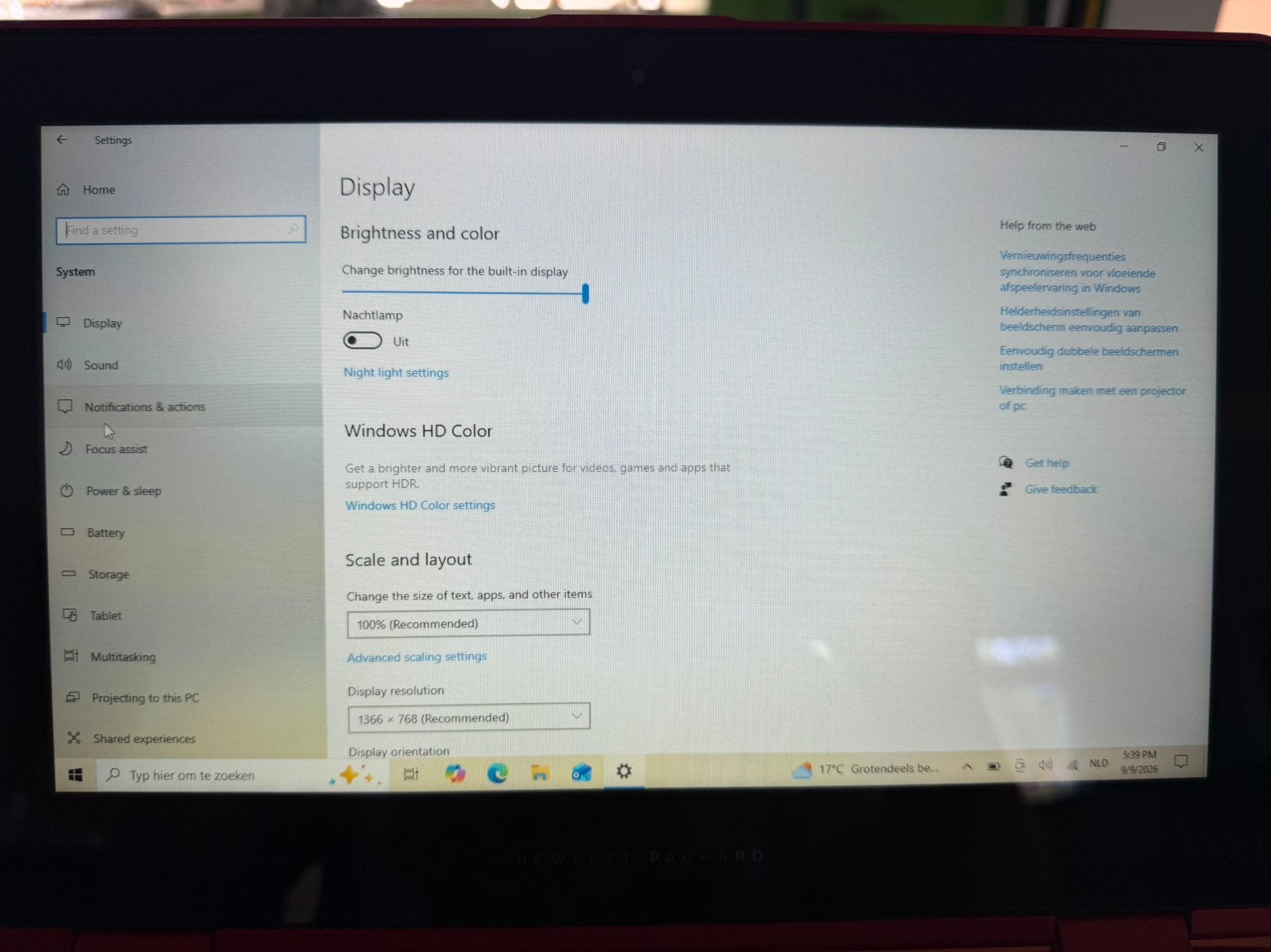 Hp HQ-TRE 71025 laptop, Computers en Software, Ophalen of Verzenden, Zo goed als nieuw, 10 inch