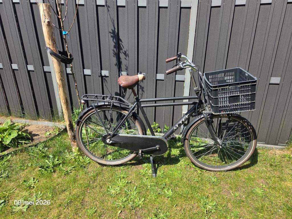Nette Altec stadsfiets met voordrager en krat, Overige merken, Terugtraprem, Verzenden, 53 tot 56 cm