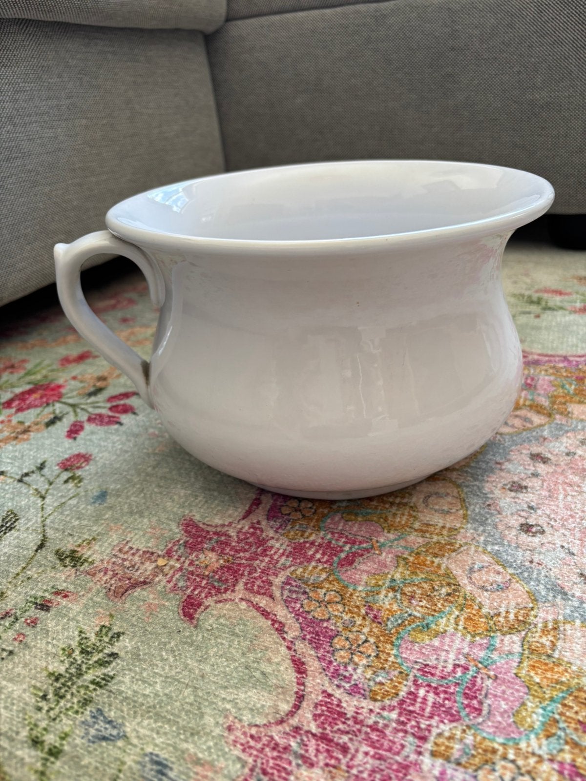 Vintage po pot wit steen, Ophalen of Verzenden