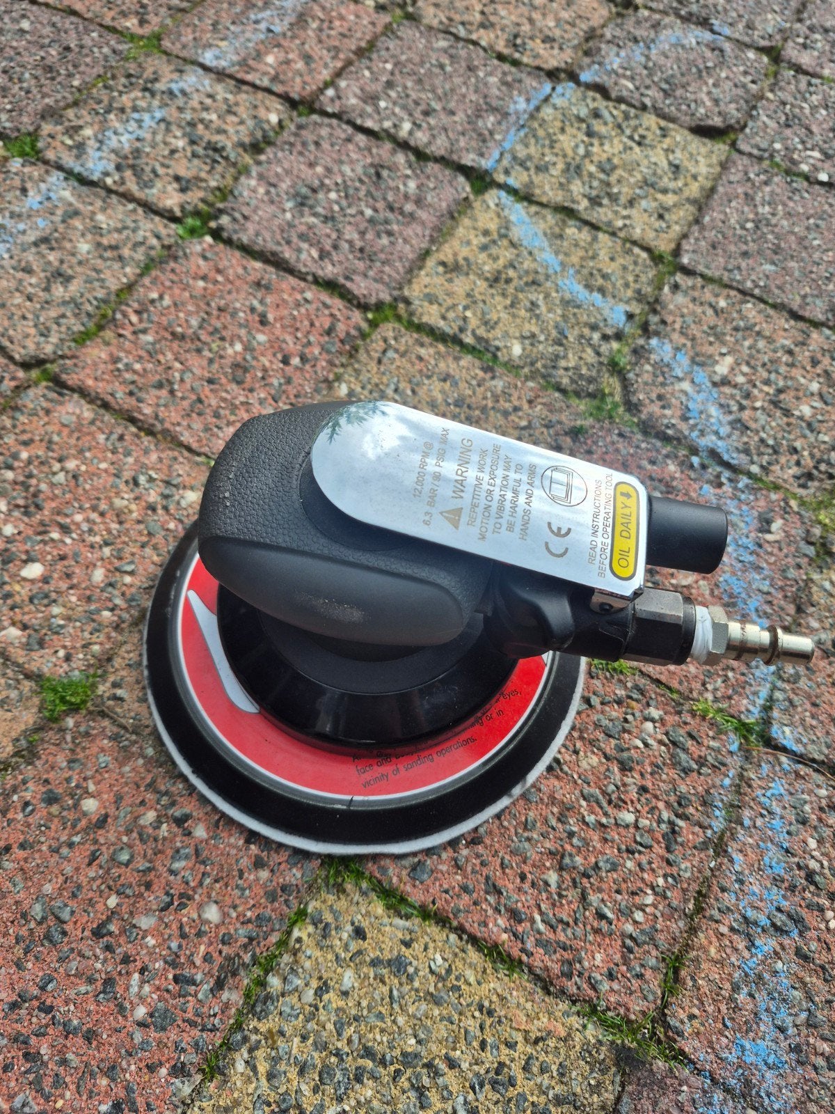 Pneumatische Excentrische Schuurmachine - Zo goed als nieuw, Doe-het-zelf en Verbouw, Ophalen of Verzenden, Zo goed als nieuw