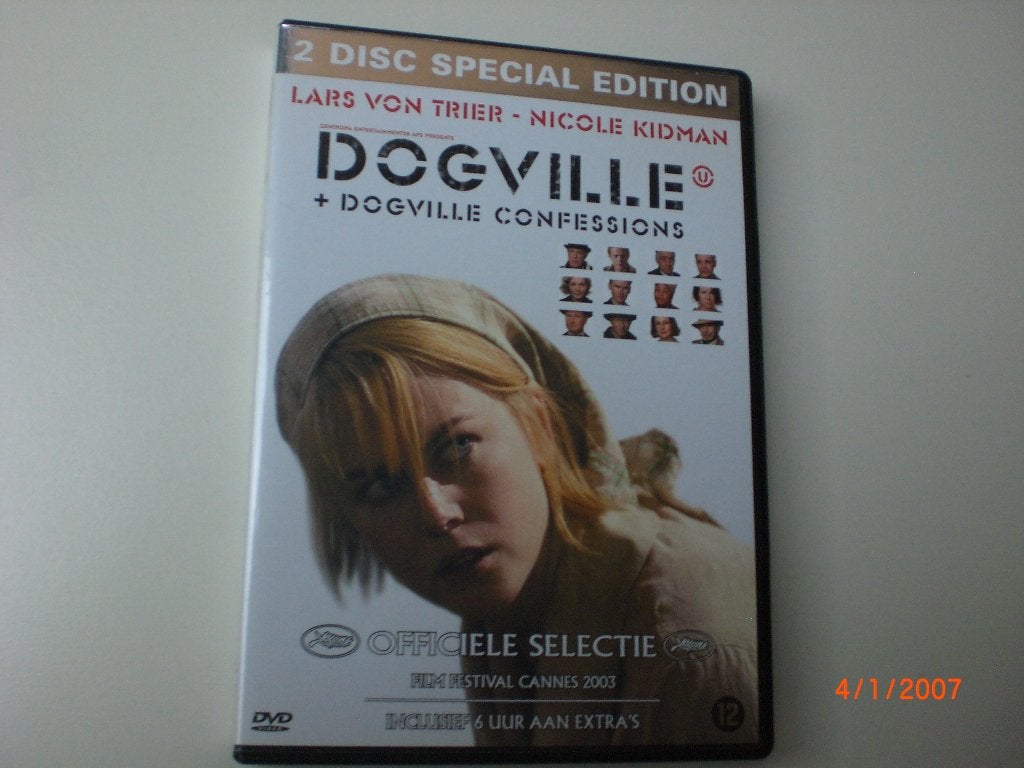 2 disc dvd Dogville Nicole Kidman Lauren Bacall Stellan Skar, Vanaf 12 jaar, Ophalen of Verzenden, Zo goed als nieuw, Drama
