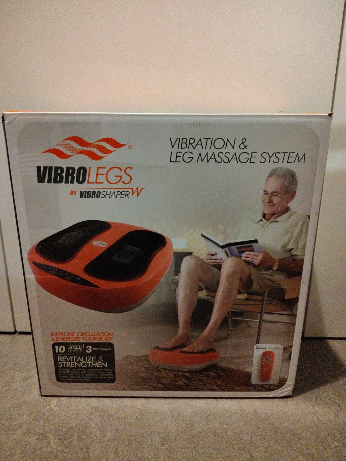 Vibrolegs by Vibroshaper - Beenmassage en Vibratie Systeem, Sport en Fitness, Massageproducten, Ophalen, Zo goed als nieuw, Apparaat