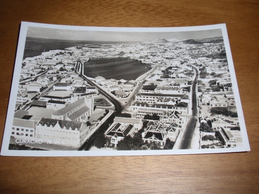 Curacao Luchtbeeld Willemstad, Verzenden, 1940 tot 1960, Ongelopen, Buiten Europa
