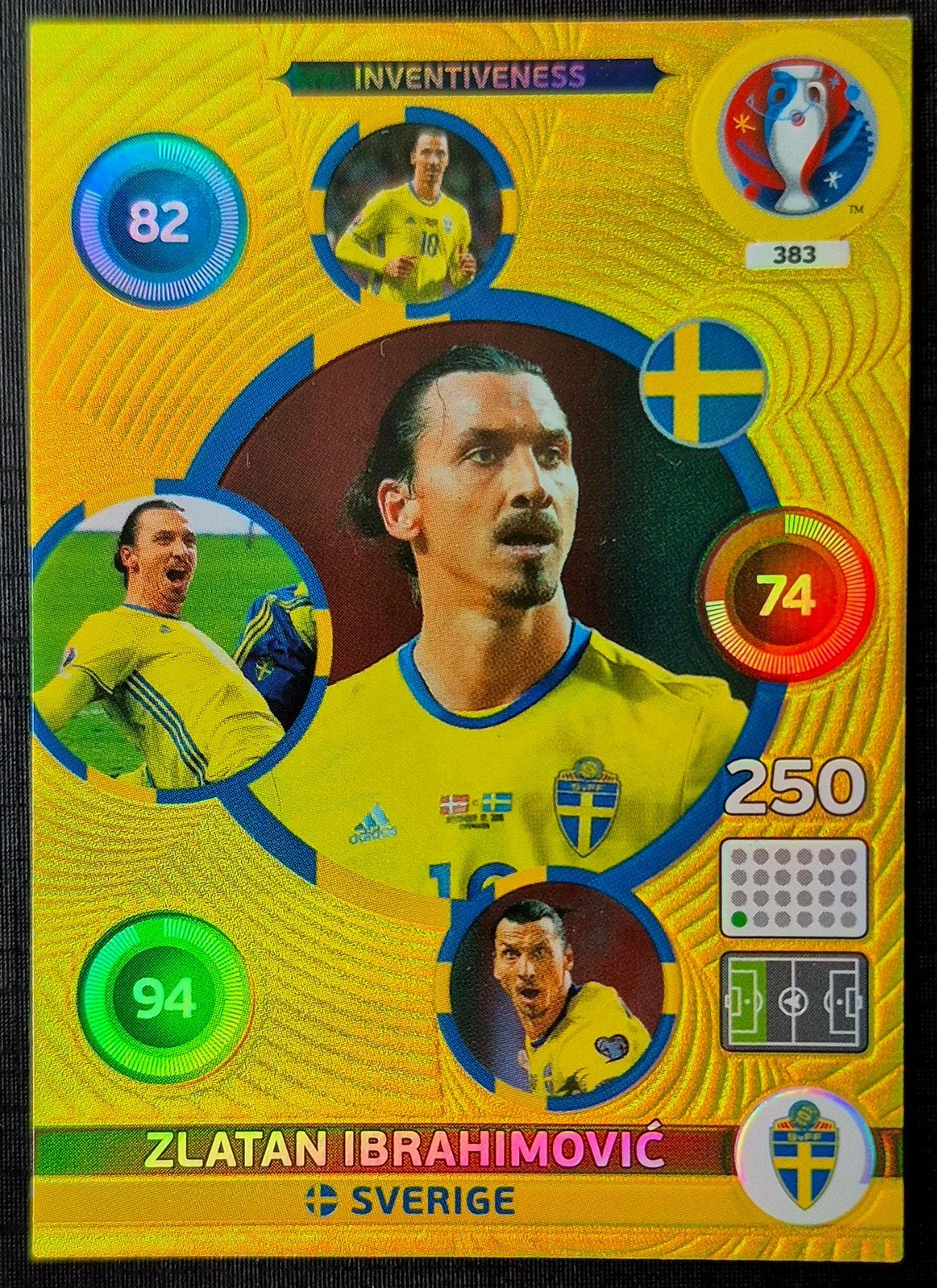 Panini Zlatan Ibrahimovic - Zweden, EK 2016, Ophalen of Verzenden, Zo goed als nieuw, Plaatje