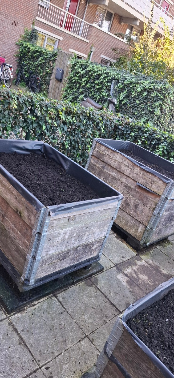 4 moestuin bakken met zand, Ophalen, Hout, Minder dan 30 cm