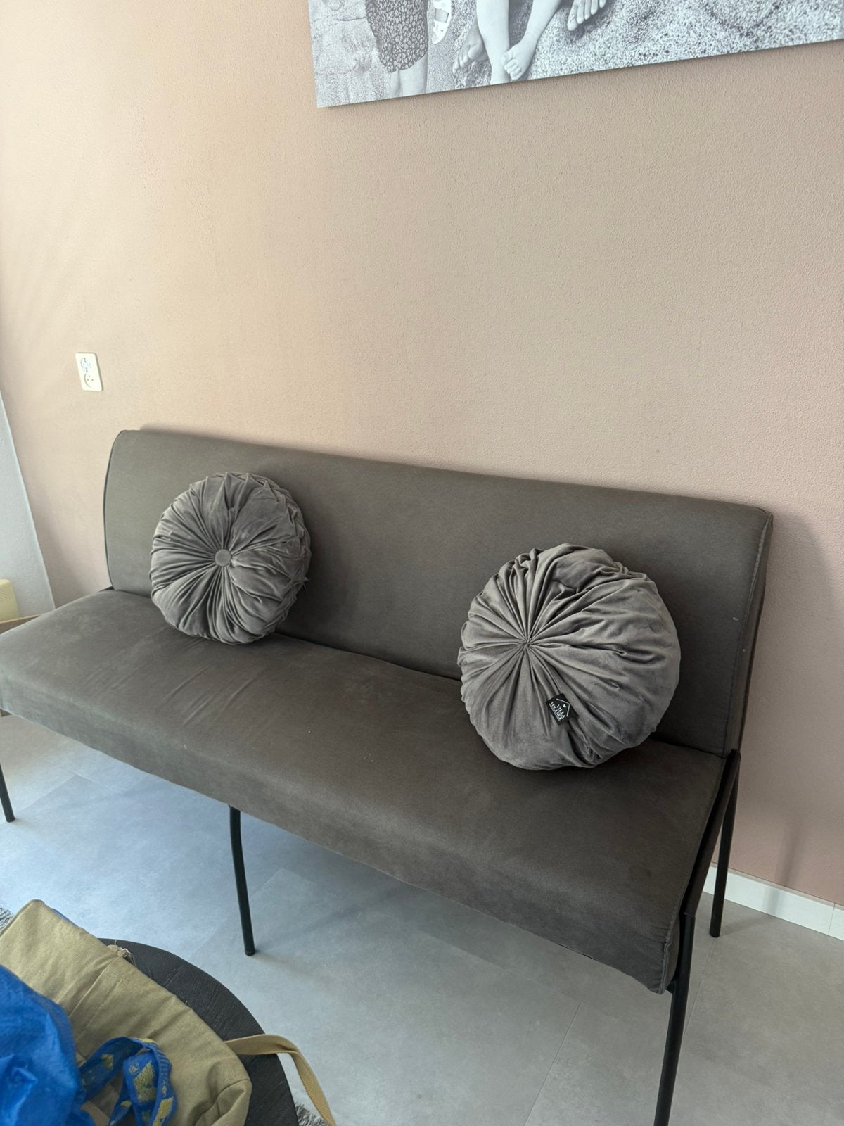 Stoffen eettafel bank, Ophalen, Minder dan 75 cm, Hoekbank, Zo goed als nieuw