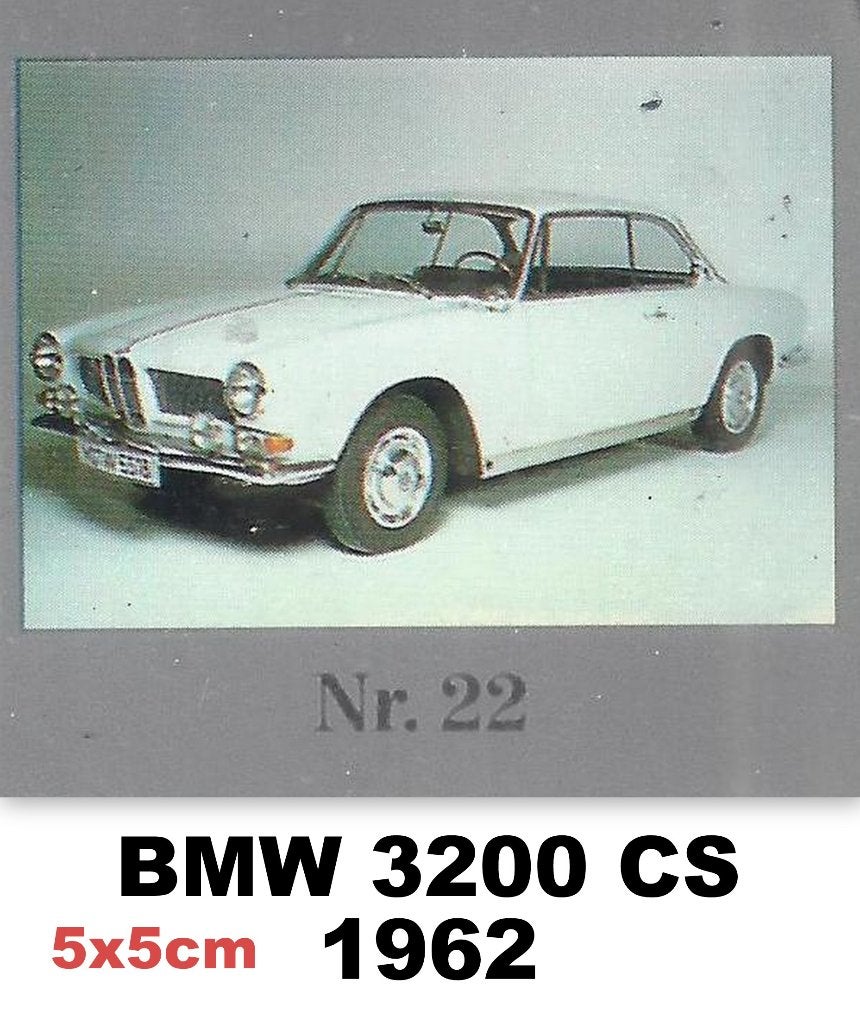 Vp11 verzamelplaatje nr22 bmw 3200 1962, Ophalen of Verzenden, Zo goed als nieuw, Auto's
