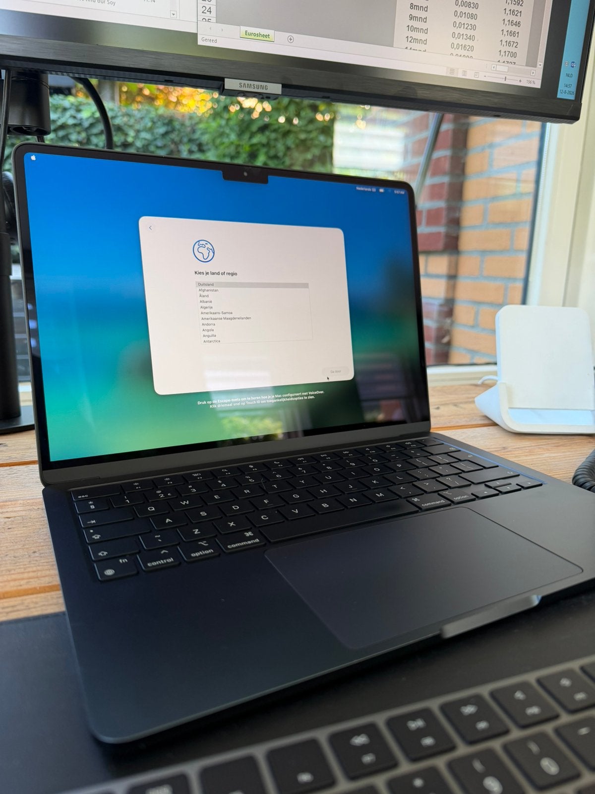 Apple MacBook Air M2 (2022) 16GB RAM 512GB - Midnight, Computers en Software, Ophalen, Qwerty, 13 inch, 512 GB