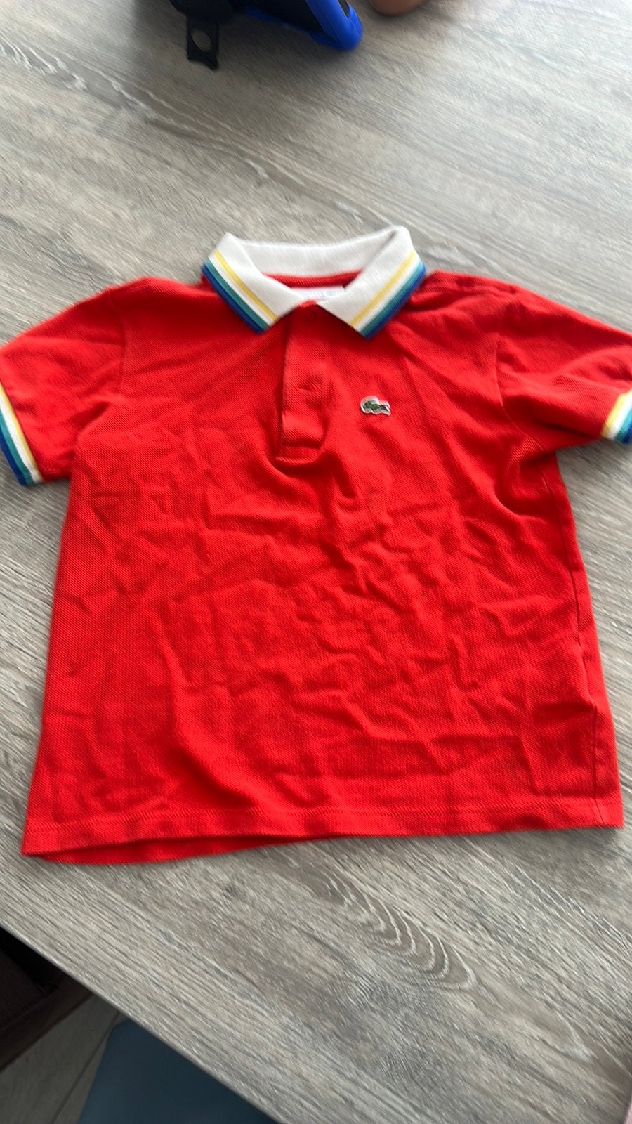 Lacoste polo maat 128 valt als 116!, Kleding | Heren, Polo's, Ophalen, Zo goed als nieuw, Overige maten, Blauw