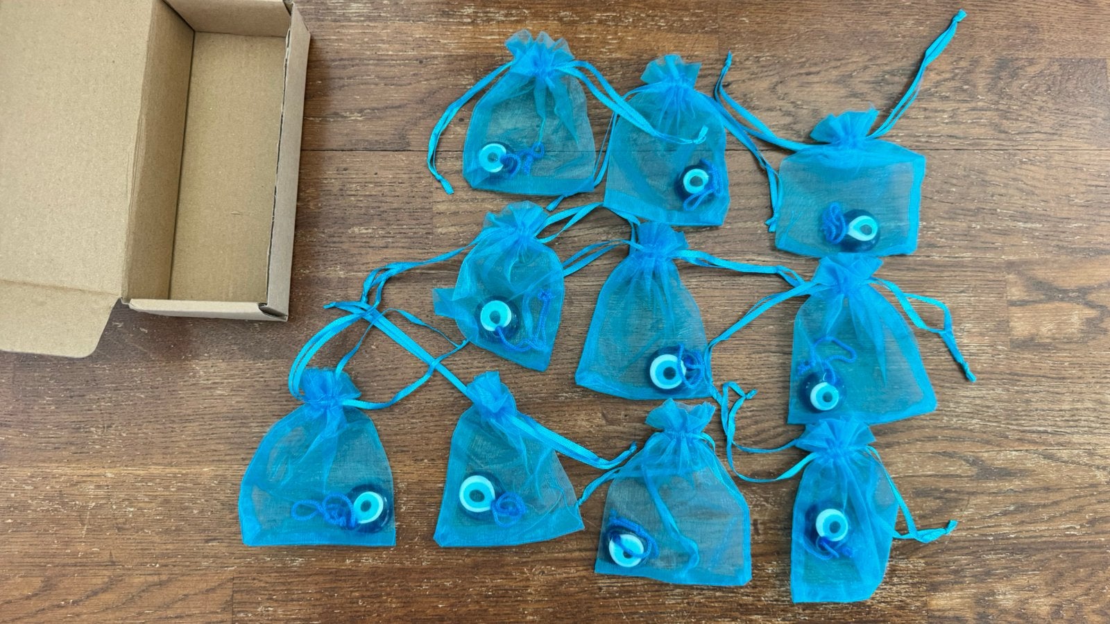10 stuks Nazar blauw oog Turkije apart verpakt, Huis en Inrichting, Ophalen of Verzenden, Nieuw, Blauw