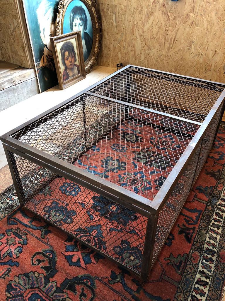 Draadmand draadkast salontafel metaal, Ophalen, Gebruikt
