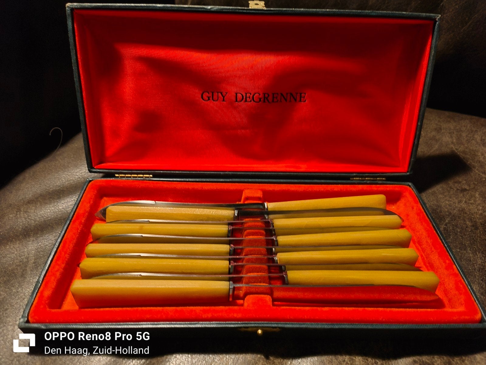 Vintage Guy Degrenne messen set in originele ele doos, Ophalen of Verzenden