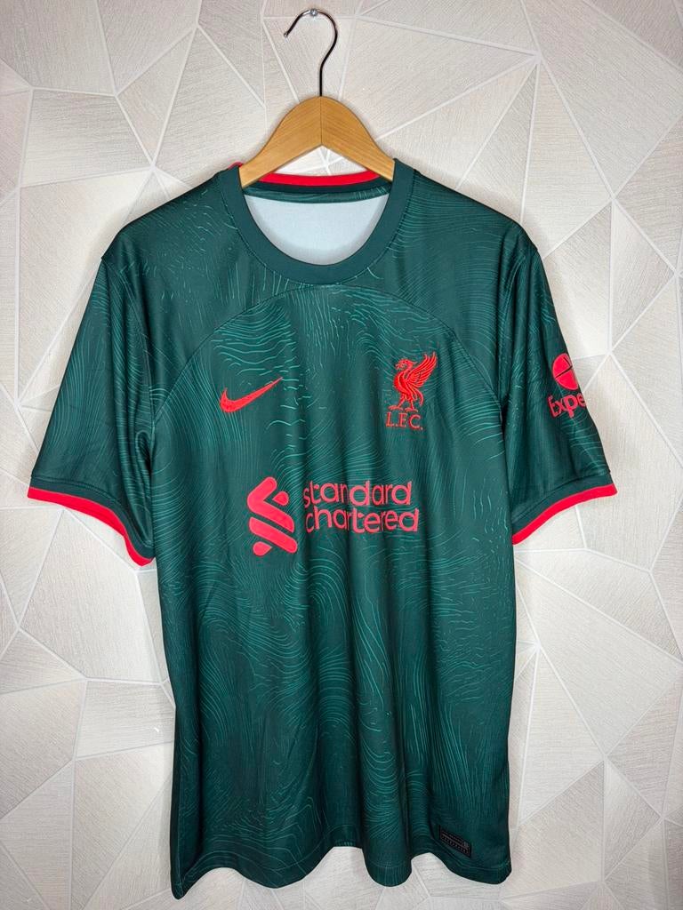 Liverpool 3de 2022/2023, Sport en Fitness, Voetbal, Zo goed als nieuw, Shirt, Maat L, Ophalen of Verzenden