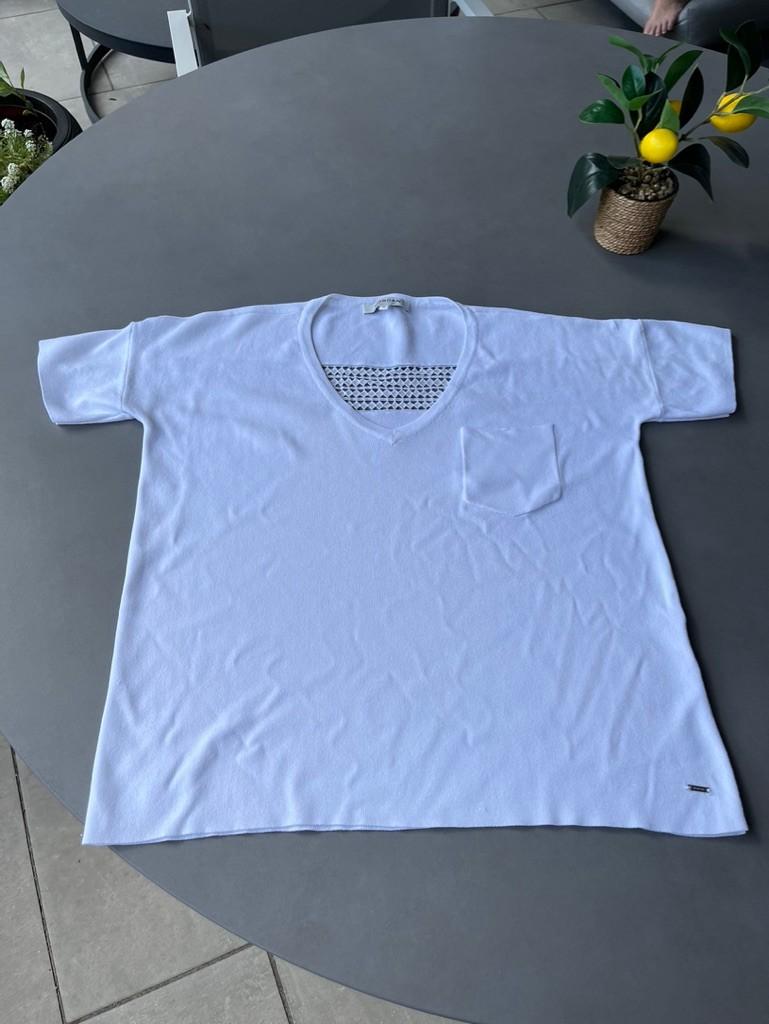 Witte fijngebreide Morgan de Toi top, maat S = M/L, Kleding | Dames, Tops, Maat 38/40 (M), Verzenden, Wit, Zo goed als nieuw