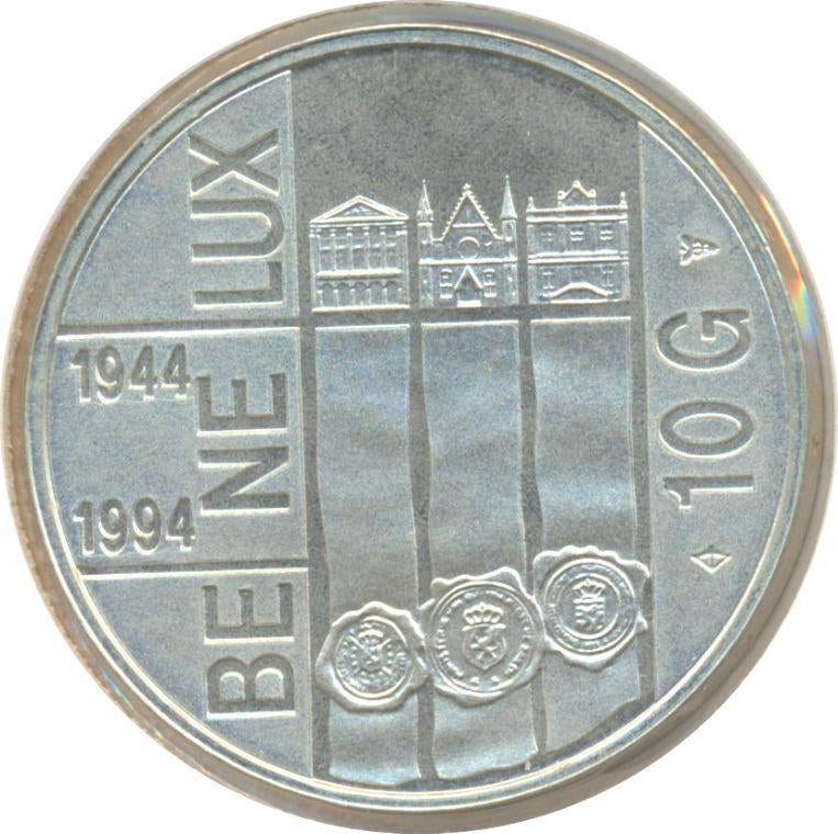 Nederland 10 gulden 1994 Benelux, Ophalen of Verzenden, Zilver