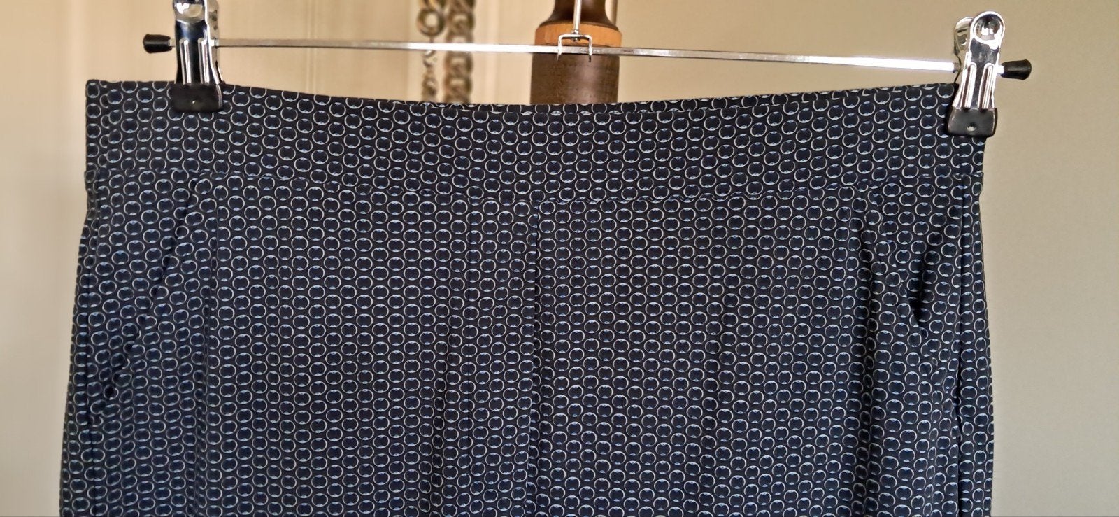 Studio Anneloes travelstof broek M kobalt/wit, Maat 38/40 (M), Studio Anneloes, Blauw, Onbekend