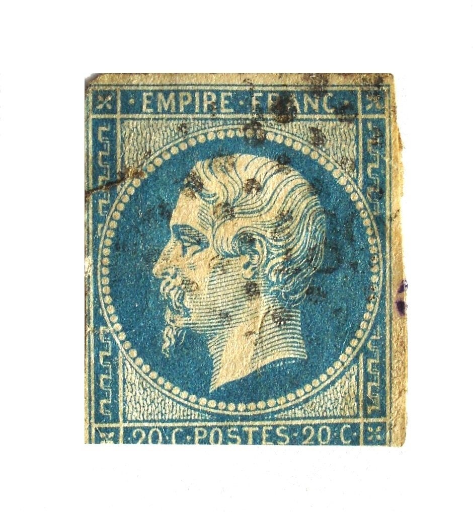 Frankrijk 20 centimes 1853 (Hoge CW), Ophalen of Verzenden, Gestempeld