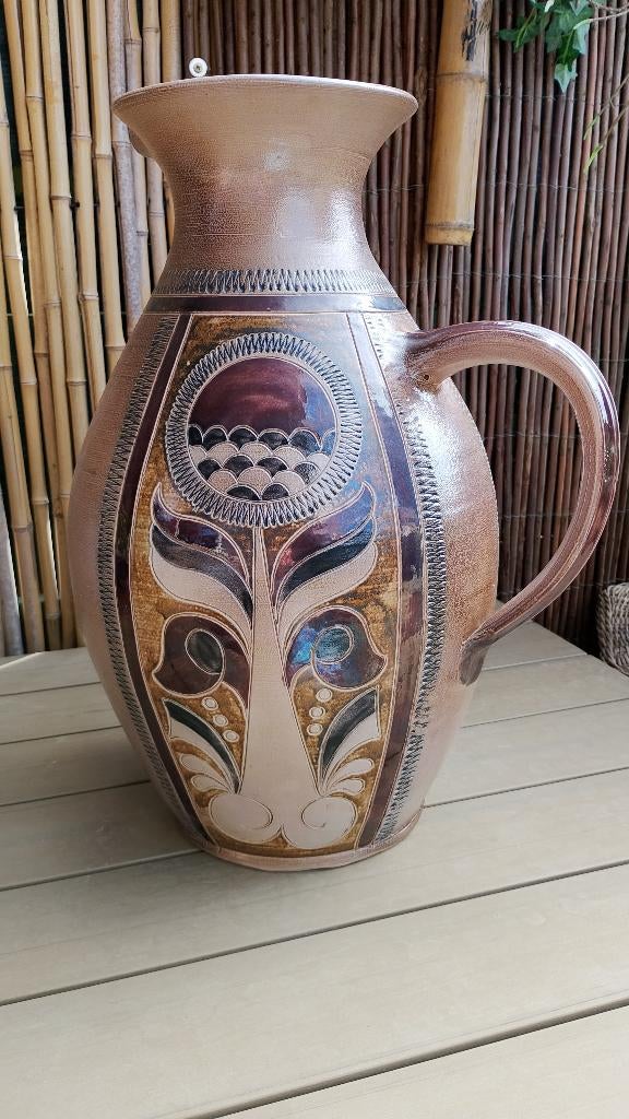 Vintage Duitse keramiek vaas kruik XL, Ophalen of Verzenden