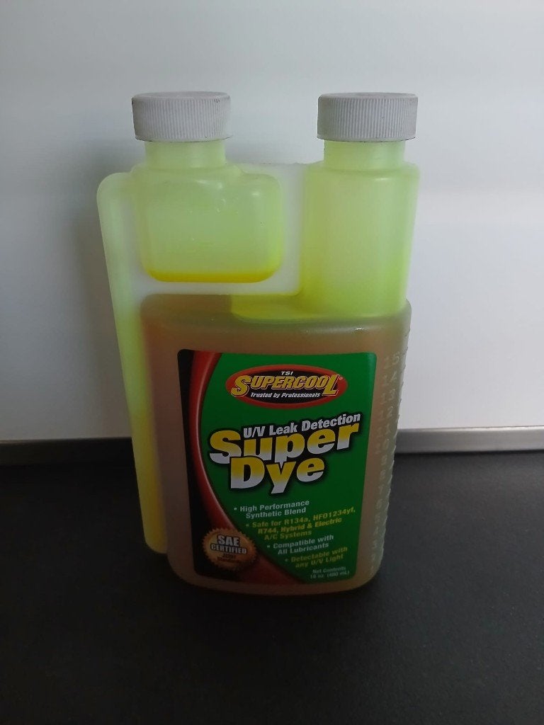 SUPER DYE UNIVERSELE UV LEKDETECTIE VOOR AIRCO 480ML, Ophalen of Verzenden