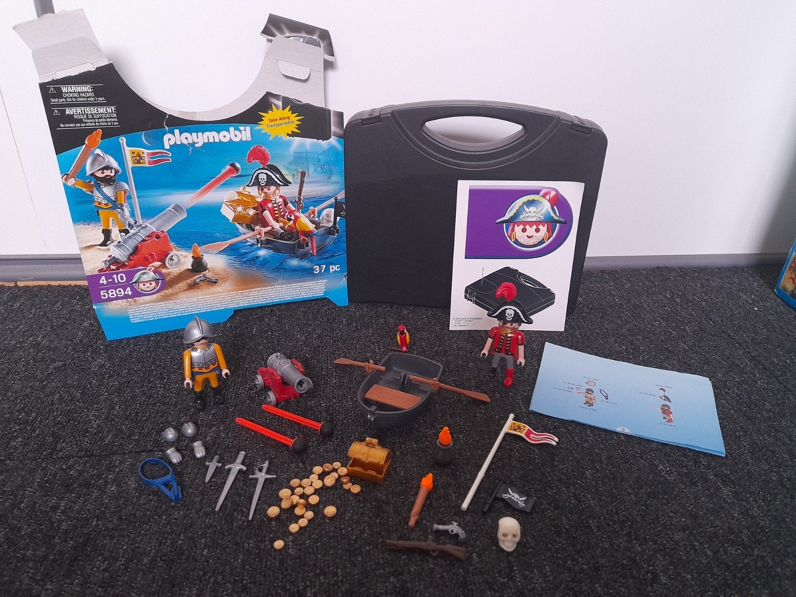 Playmobil Piraten Set 5894 - met Koffer, Pirates, Complete set, Overige typen, Ophalen of Verzenden