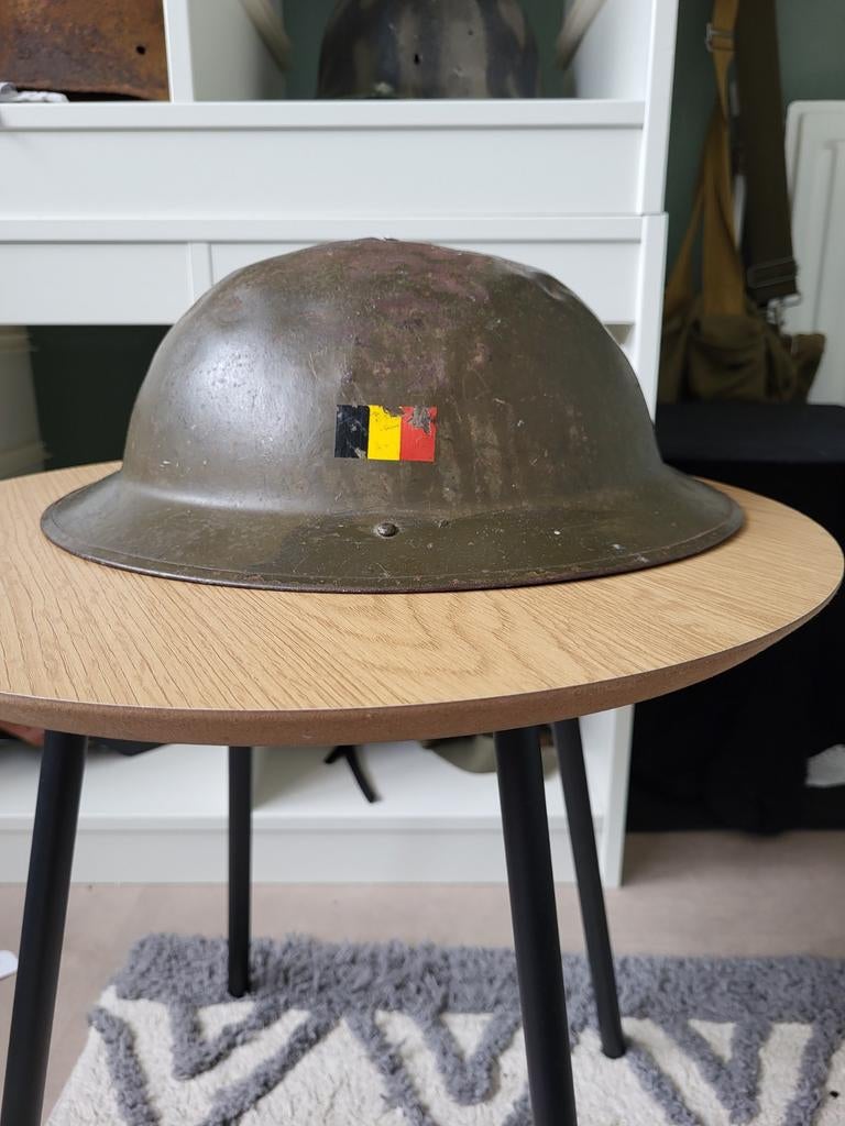 Brodie helm 1950, Ophalen of Verzenden, Landmacht, Nederland, Helm of Baret