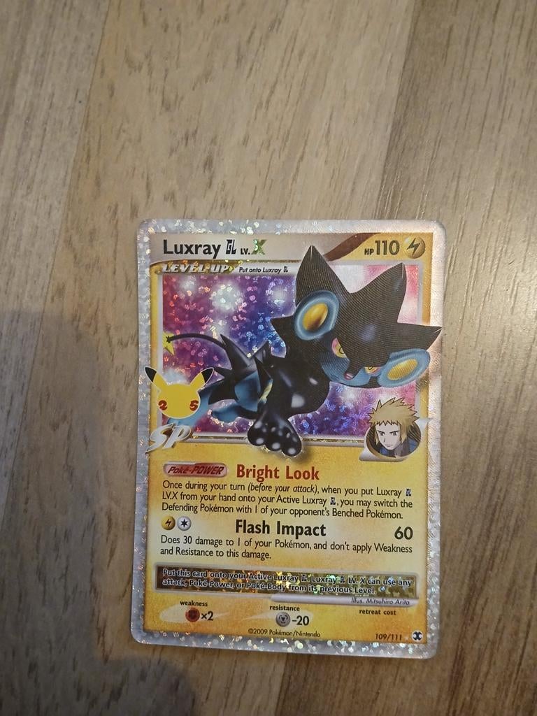 Luxray GL LV.X Pokémon Kaart 109/111 (2009), Ophalen of Verzenden, Gebruikt, Losse kaart, Foil