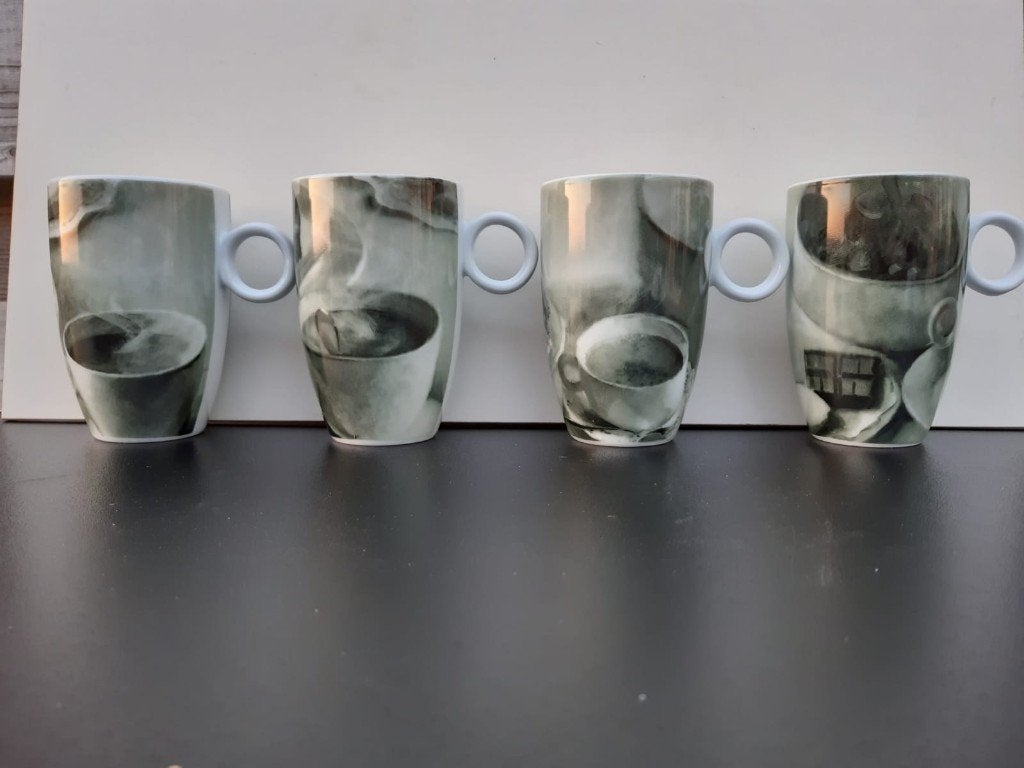 Koffiemokken / Mokken 4 stuks verschillende serie fine casa, Huis en Inrichting, Keuken | Servies, Nieuw, Ophalen of Verzenden