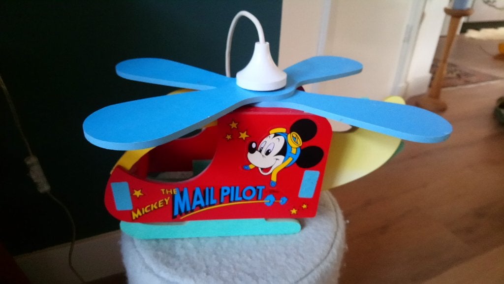 Disney Mickey Mouse houten lamp, Ophalen of Verzenden, Gebruikt, Hout