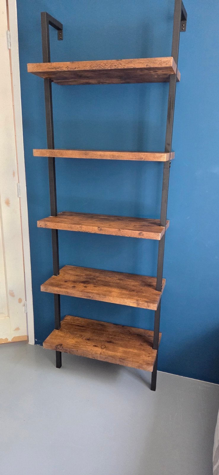 Industriële Ladderkast / Boekenkast met 5 Planken, Met plank(en), 50 tot 100 cm, Zo goed als nieuw, 25 tot 50 cm
