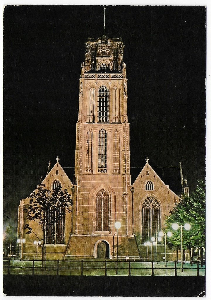 Rotterdam St Laurenskerk Gelopen Ansichtkaart ( B4722 ), Ophalen of Verzenden, 1980 tot heden, Gelopen, Zuid-Holland