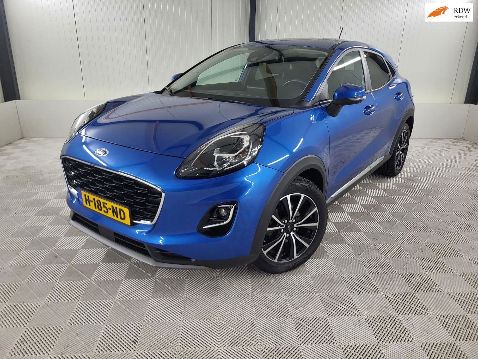Ford Puma 1.0 EcoBoost Hybrid ST-Line, Carplay, Trekhaak, Auto's, Blauw, Hybride Elektrisch/Benzine, 3 cilinders, 1100 kg
