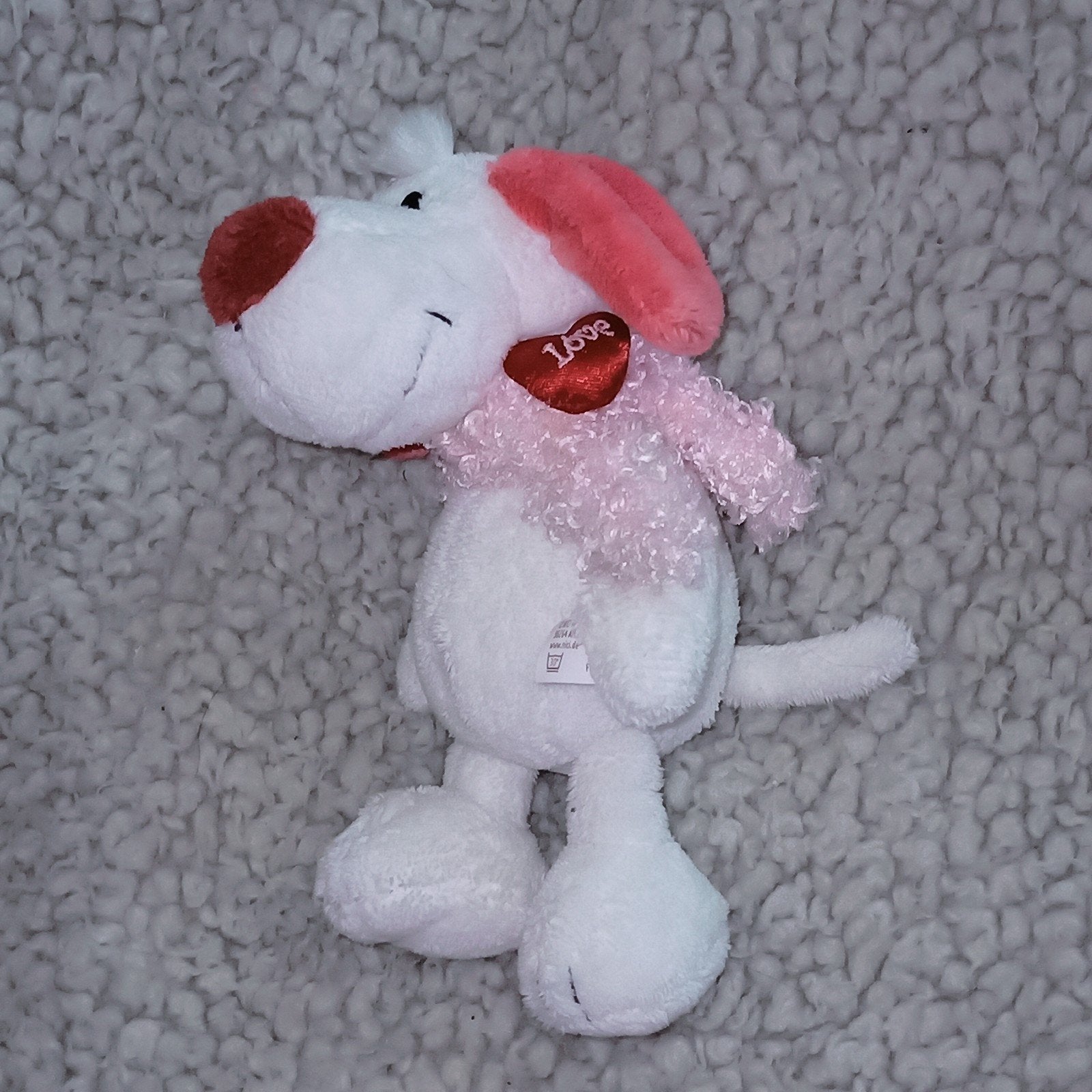 Nici wit roze hondje love., NICI, Zo goed als nieuw, Met label, Klein (minder dan 20 cm)